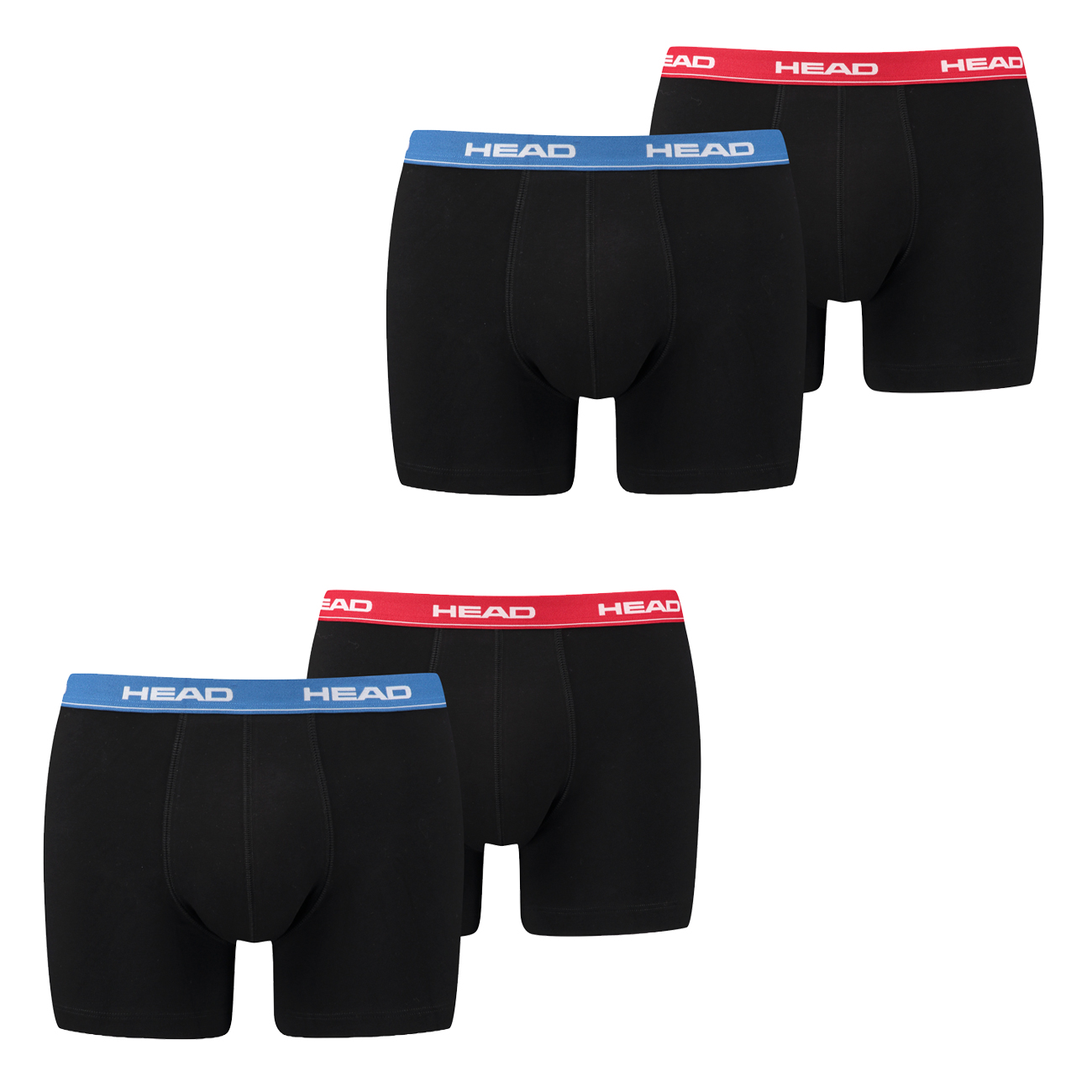 HEAD Herren Boxershort Basic Boxer Unterwäsche Baumwolle - 4er 6er 8er Multipack