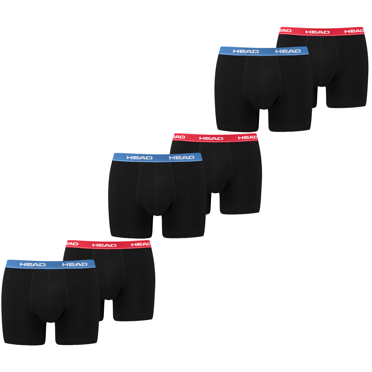 HEAD Herren Boxershort Basic Boxer Unterwäsche Baumwolle - 4er 6er 8er Multipack