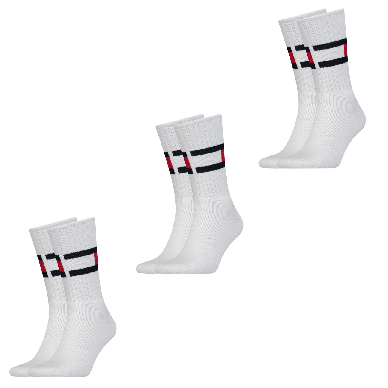 Tommy Hilfiger Herren Damen Socken TH FLAG Unisex Tennissocken - 2er 3er 4er Multipack