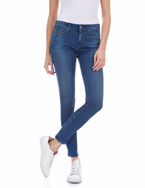 Replay Damen Jeans New Luz - Skinny Fit - Blau - Medium Blue Replay Damen Jeans New Luz - Skinny Fit - Blau - Medium Blue