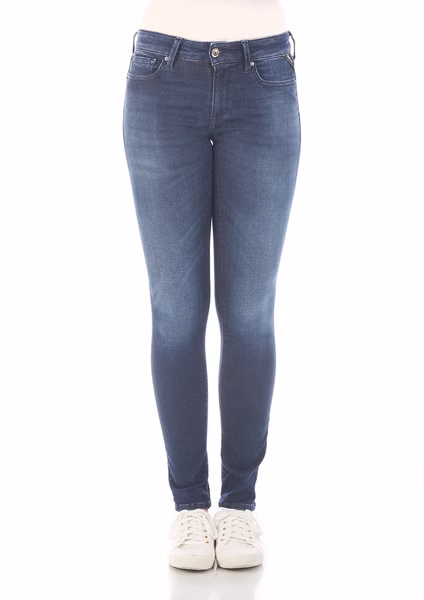 Replay Damen Jeans New Luz - Skinny Fit - Hyperflex - Blau - Dark Blue Replay Damen Jeans New Luz - Skinny Fit - Hyperflex - Blau - Dark Blue