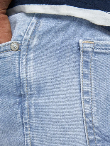 Jack & Jones Herren Jeans JJILIAM JJORIGINAL AGI 002 - Skinny Fit - Blau - Blue Denim