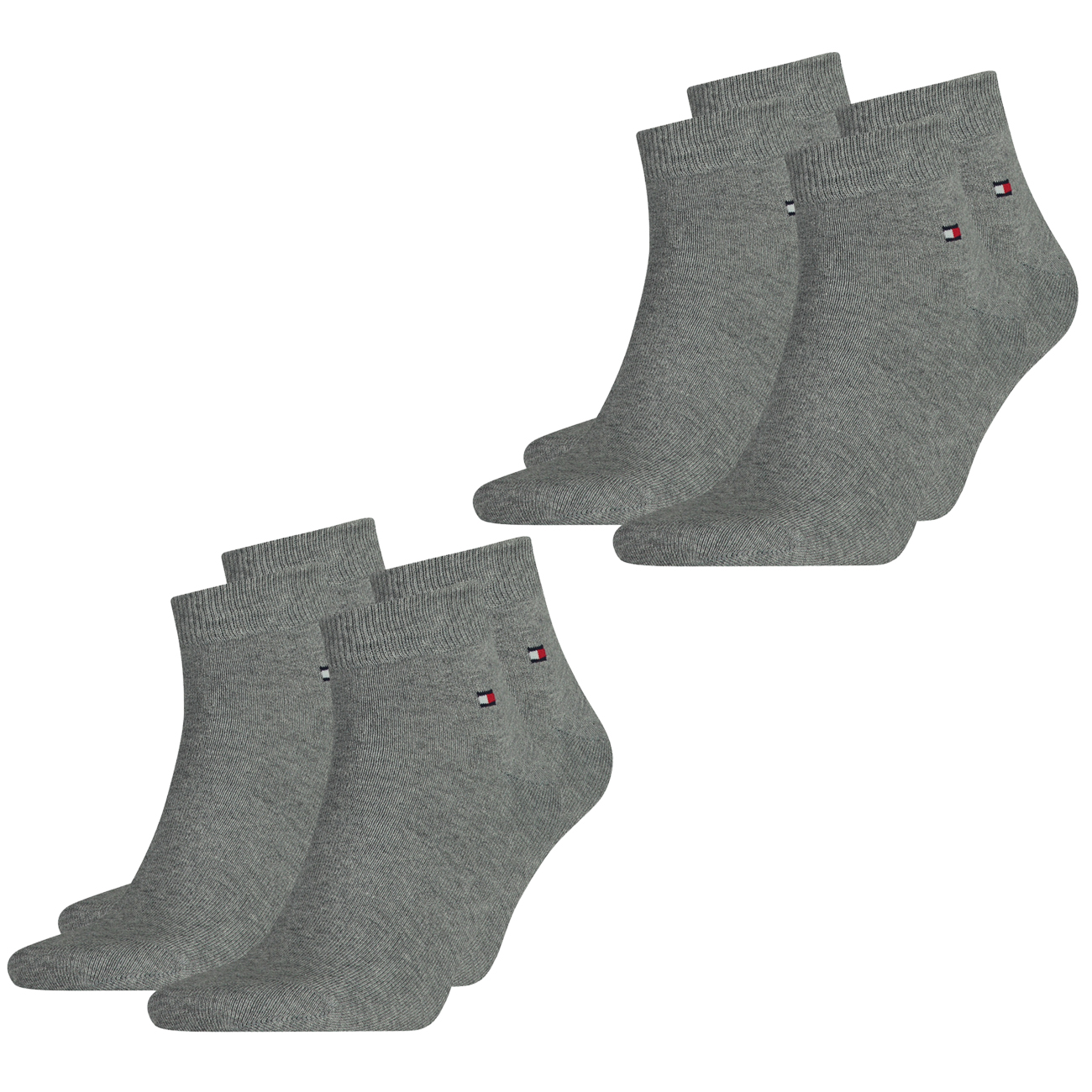 Tommy Hilfiger Herren Quarter Socken Flag - 4er 6er 8er Pack