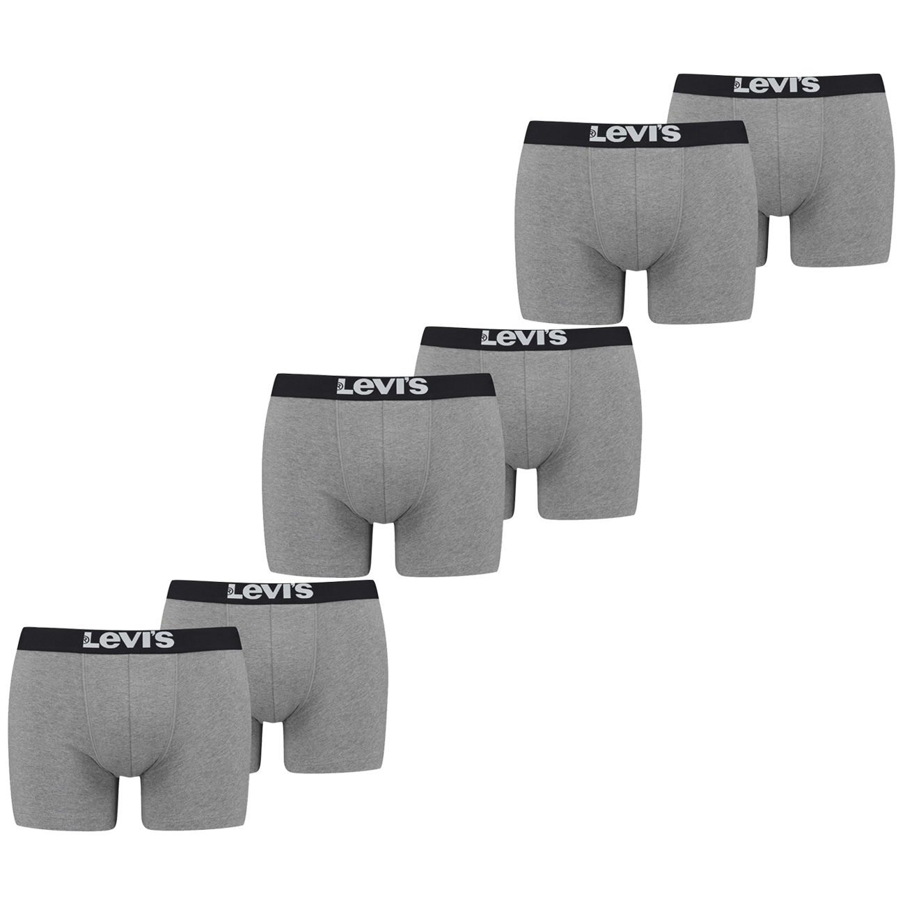 Levis Herren Boxershort Men Solid Basic Boxer Rot Weiss Blau Grau Schwarz - 4er 6er 8er Multipack