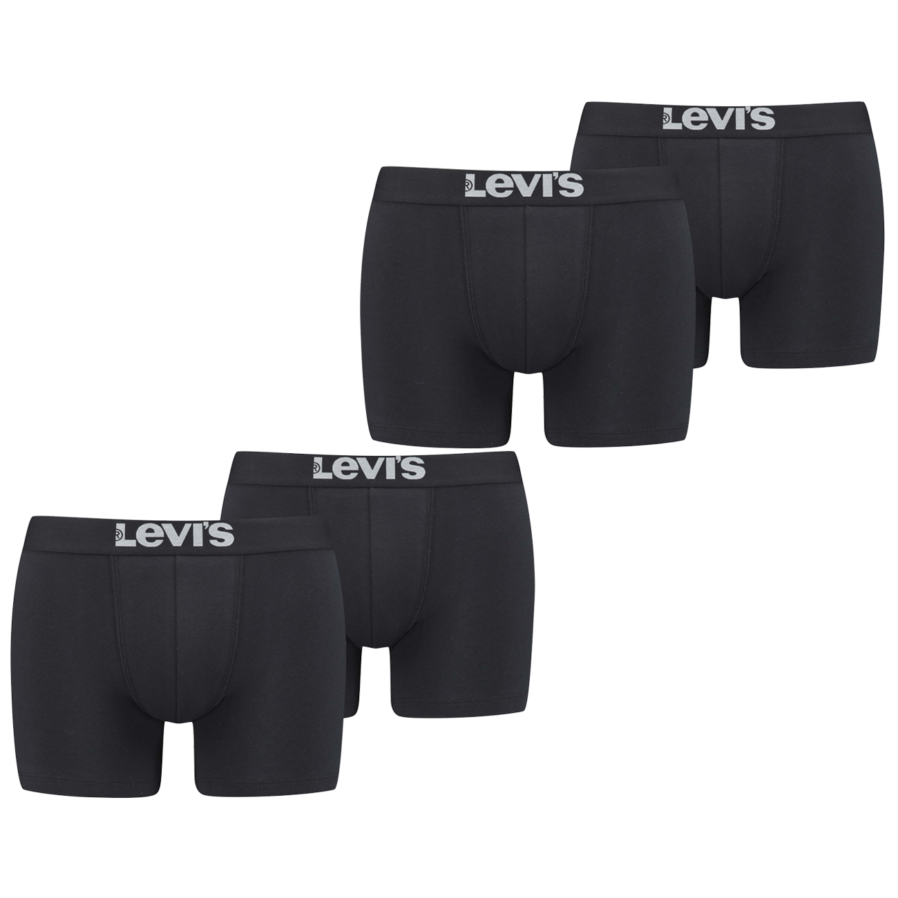 Levis Herren Boxershort Men Solid Basic Boxer Rot Weiss Blau Grau Schwarz - 4er 6er 8er Multipack