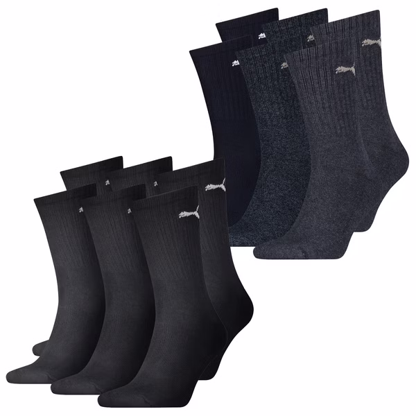 Puma Unisex Herren Damen Socken SPORT CREW LIGHTWEIGHT Schwarz Weiss Grau Blau 3er 6er 9er Pack Puma Unisex Herren Damen Socken SPORT CREW LIGHTWEIGHT Schwarz Weiss Grau Blau 3er 6er 9er Pack