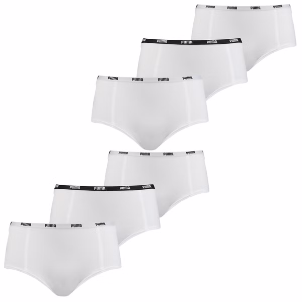 Puma Damen Mini Short Sport Lifestyle XS S M L XL Grau Schwarz Weiß 95% Baumwolle Slip 6er 9er 12er Puma Damen Mini Short Sport Lifestyle XS S M L XL Grau Schwarz Weiß 95% Baumwolle Slip 6er 9er 12er