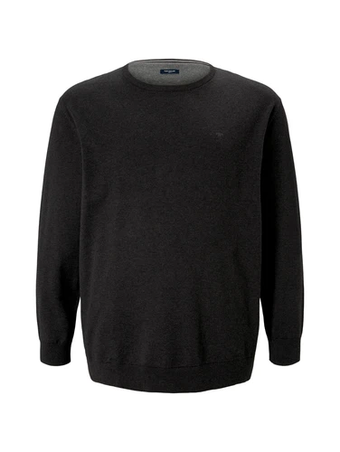 Tom Tailor Herren Rundhals Pullover Basic Plus Size