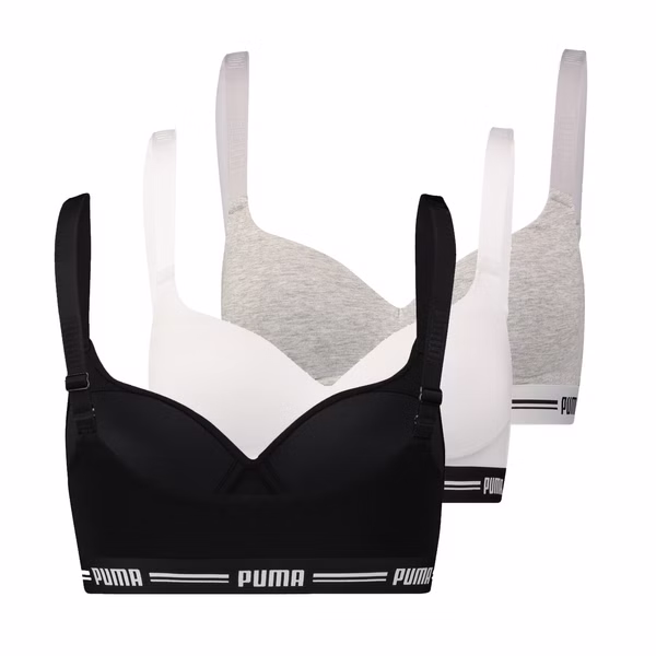 Puma Damen Sport BH ICONIC PADDED TOP XS S M L XL - 2er 3er 4er Multipack Puma Damen Sport BH ICONIC PADDED TOP XS S M L XL - 2er 3er 4er Multipack