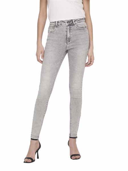 Only Damen Jeans ONLMILA HW SK ANK BB BJ755 - Skinny Fit - Grau - Light Grey Denim Only Damen Jeans ONLMILA HW SK ANK BB BJ755 - Skinny Fit - Grau - Light Grey Denim