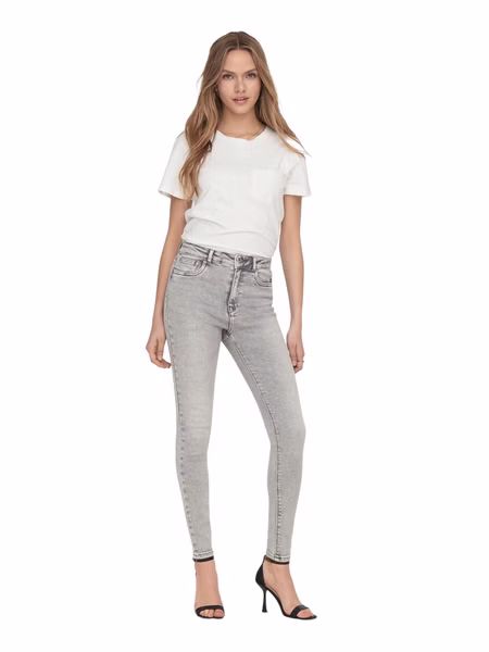 Only Damen Jeans ONLMILA HW SK ANK BB BJ755 - Skinny Fit - Grau - Light Grey Denim Only Damen Jeans ONLMILA HW SK ANK BB BJ755 - Skinny Fit - Grau - Light Grey Denim