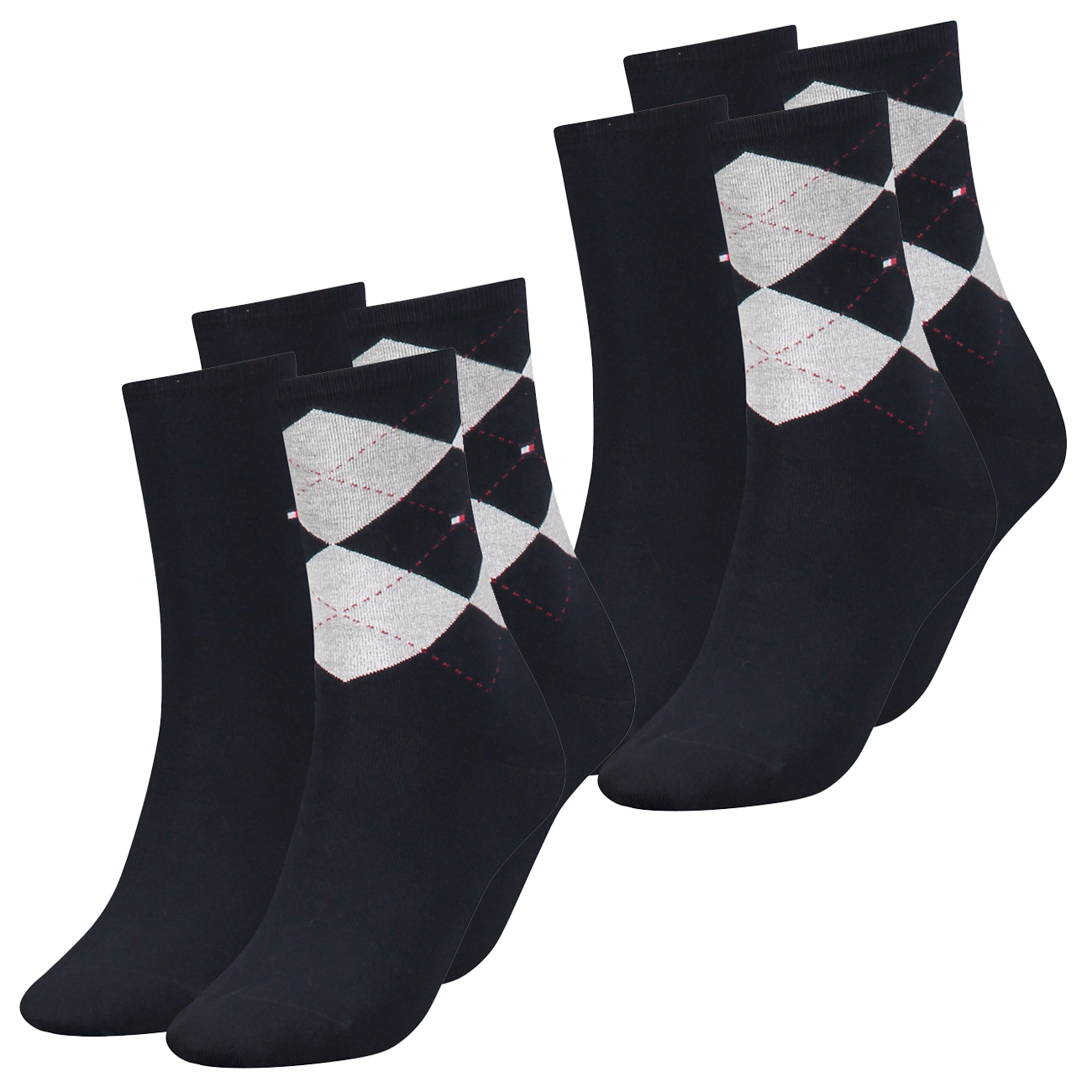 Tommy Hilfiger Damen Socken CHECK - 4er 6er 8er Multipack