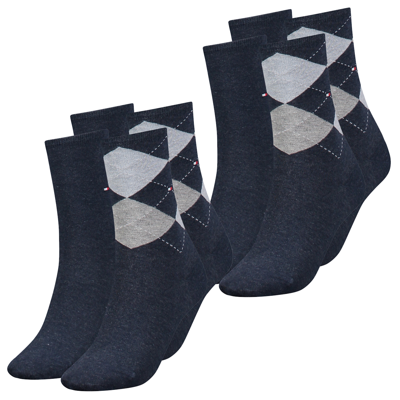 Tommy Hilfiger Damen Socken CHECK - 4er 6er 8er Multipack