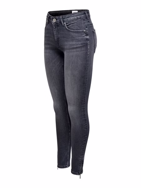 Only Damen Jeans ONLKENDELL LIFE RG SK ANK TAI862  - Skinny Fit - Grau - Medium Grey Denim Only Damen Jeans ONLKENDELL LIFE RG SK ANK TAI862  - Skinny Fit - Grau - Medium Grey Denim