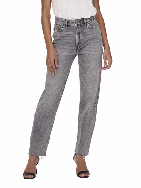 Only Damen Jeans ONLEMILY LIFE HW ST RW CP AK NAS027 - Straight Fit - Grau -  Grey Denim Only Damen Jeans ONLEMILY LIFE HW ST RW CP AK NAS027 - Straight Fit - Grau -  Grey Denim