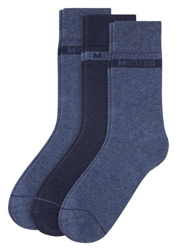 Mustang Herren Basic Socken True Denim 3er Pack