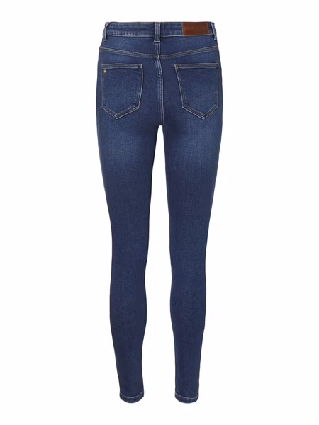 Noisy May Damen Jeans NMCALLIE CHIC HW JEANS VI072DB Skinny Fit Blau - Dark Blue Denim Noisy May Damen Jeans NMCALLIE CHIC HW JEANS VI072DB Skinny Fit Blau - Dark Blue Denim