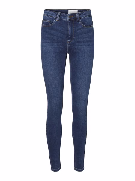 Noisy May Damen Jeans NMCALLIE CHIC HW JEANS VI072DB Skinny Fit Blau - Dark Blue Denim Noisy May Damen Jeans NMCALLIE CHIC HW JEANS VI072DB Skinny Fit Blau - Dark Blue Denim