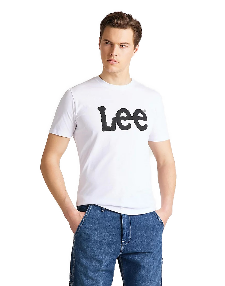 Lee Herren Rundhals T-Shirt Wobbly Logo