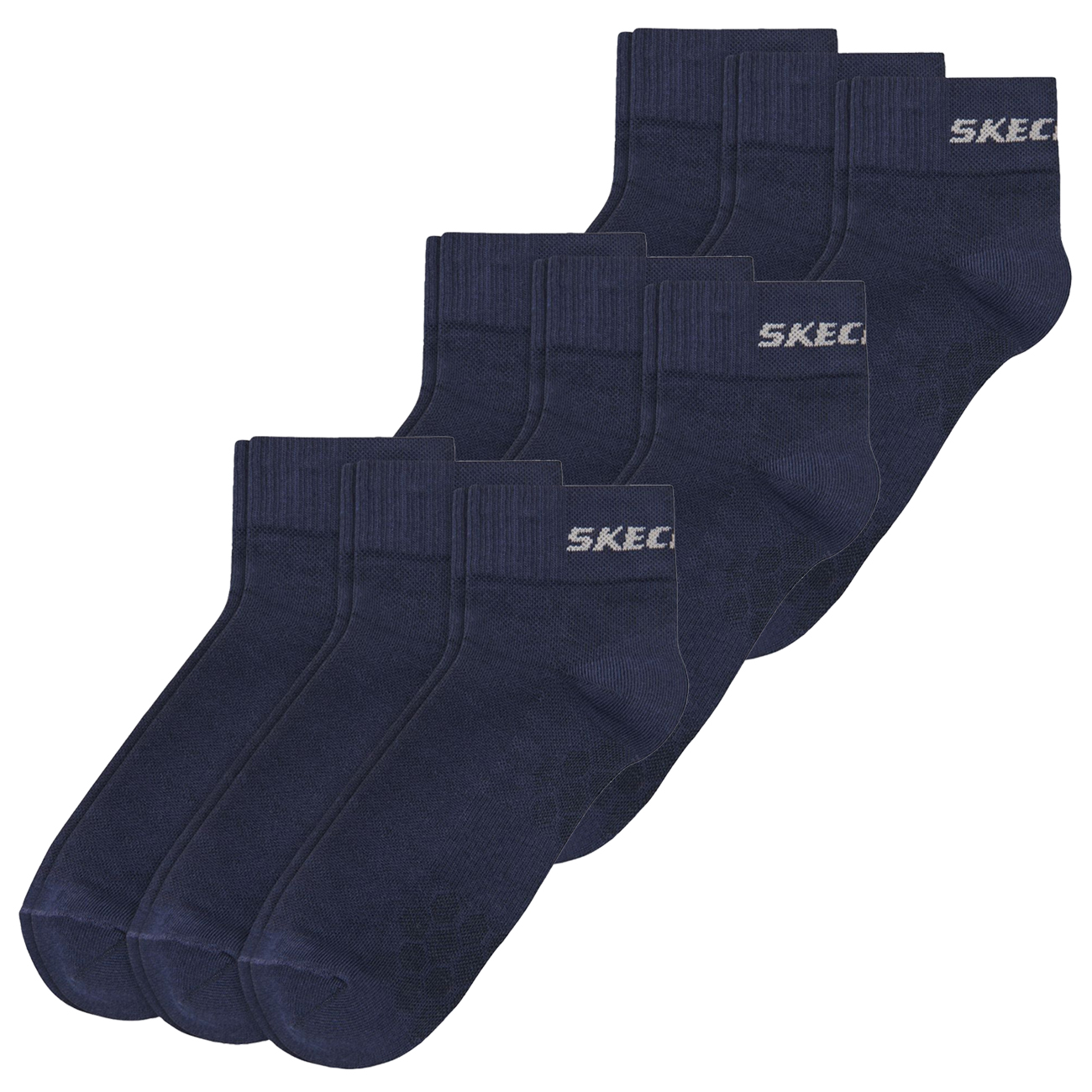 Skechers Unisex Quarter Socken Mesh Ventilation - 6er 9er 12er Multipack