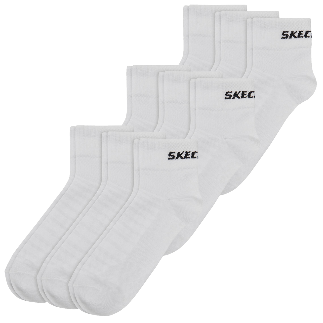 Skechers Unisex Quarter Socken Mesh Ventilation - 6er 9er 12er Multipack