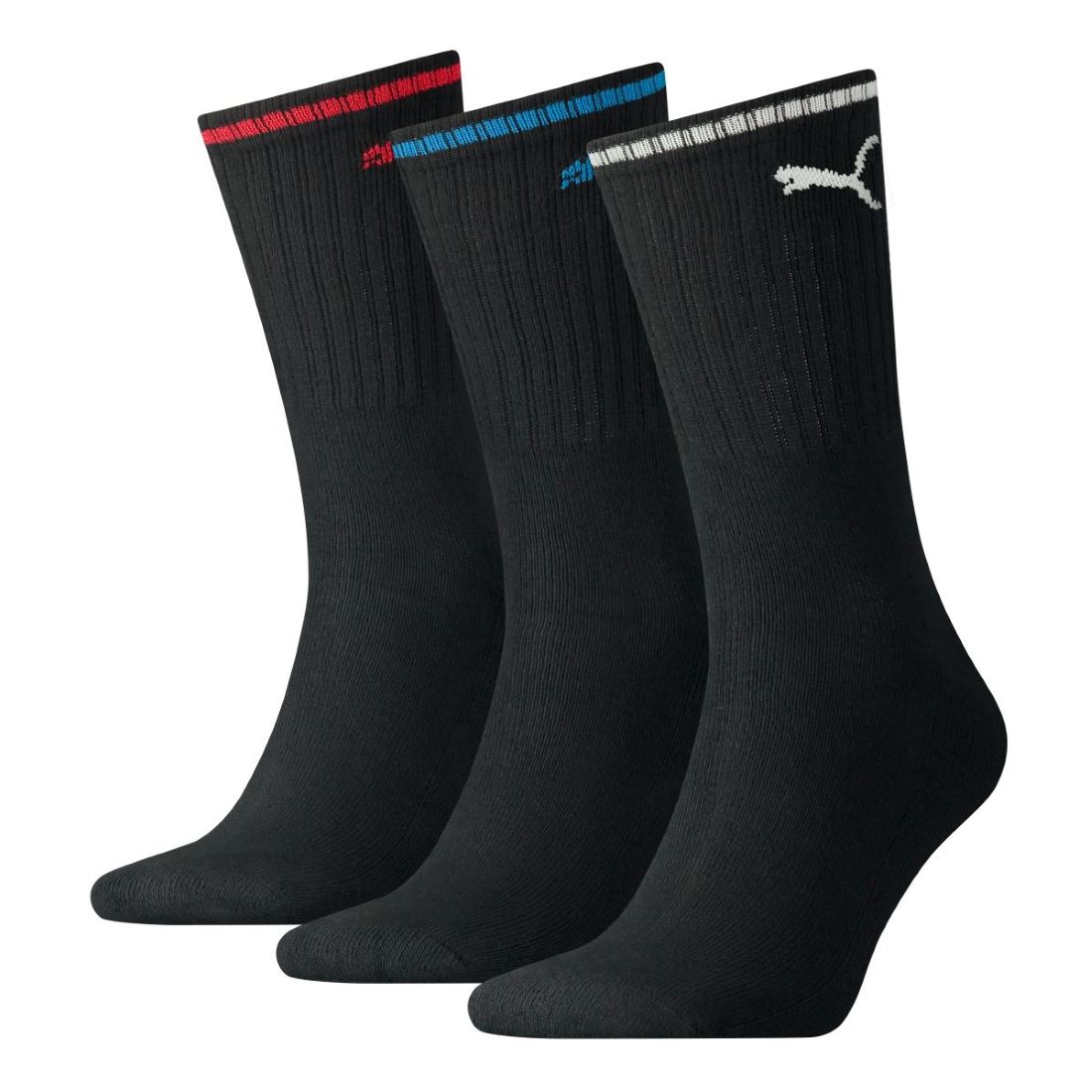 Puma Unisex Herren Damen Socken PUMA SPORT CREW STRIPE 3er Pack