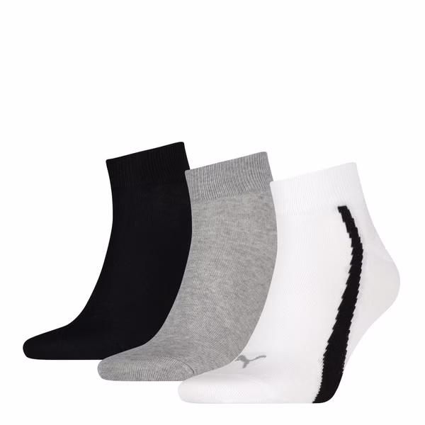 Puma Unisex Herren Damen Quarter Socken  LIFESTYLE 3er Pack Puma Unisex Herren Damen Quarter Socken  LIFESTYLE 3er Pack