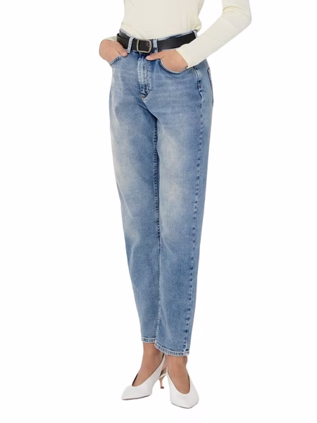 Only Damen Jeans ONLVENEDA LIFE MOM JEANS REA7452 - Straight Fit - Blau -  Light Blue Denim Only Damen Jeans ONLVENEDA LIFE MOM JEANS REA7452 - Straight Fit - Blau -  Light Blue Denim