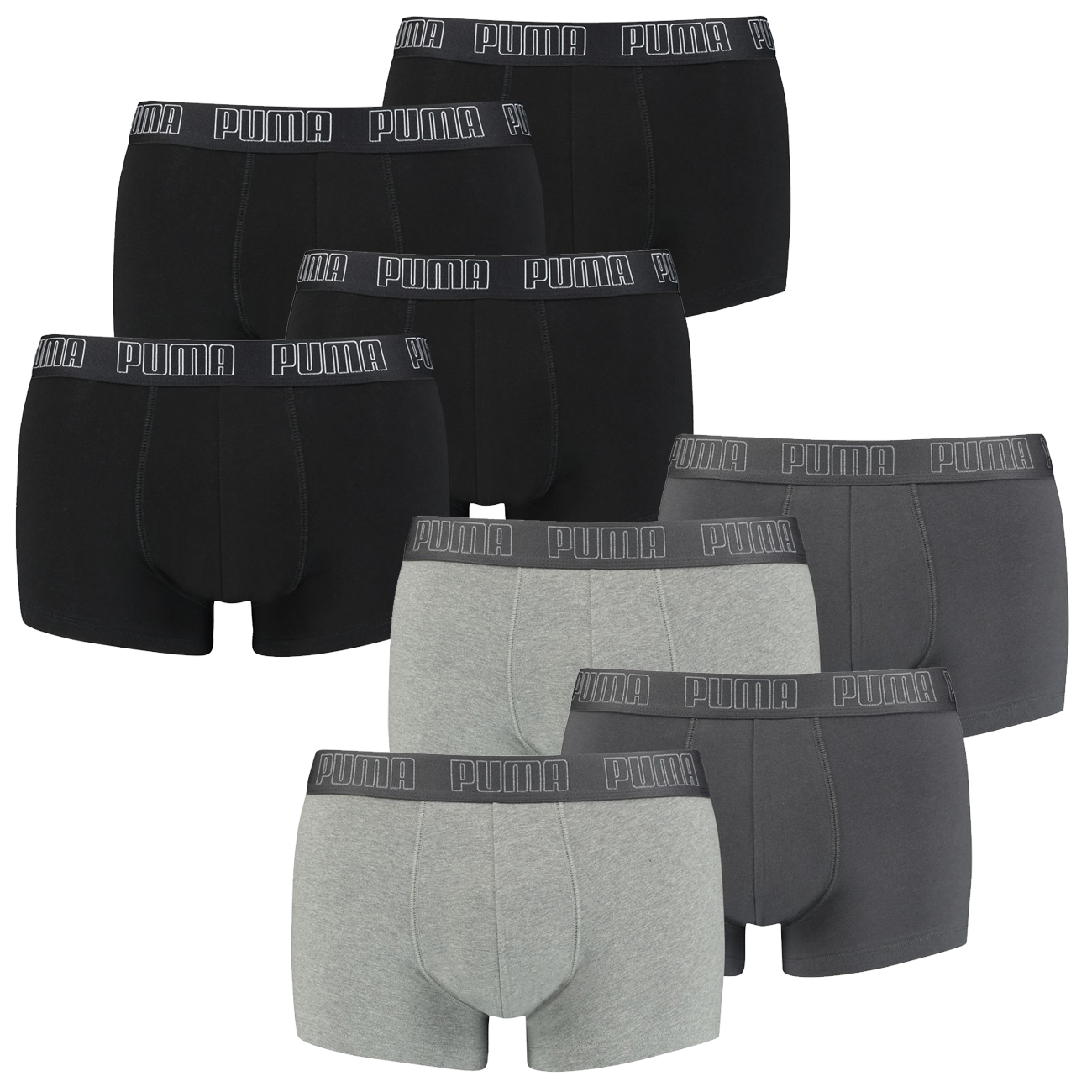 Puma Herren Boxershort Basic Trunk Shortboxer - 4er 6er 8er Multipack