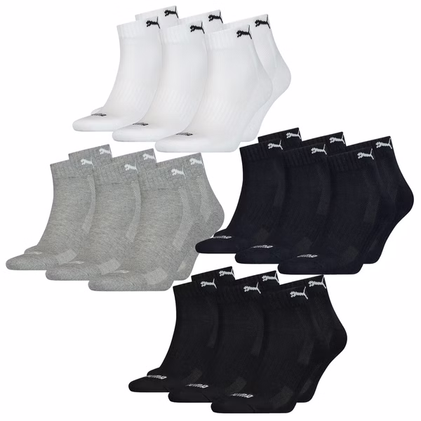 Quartersocken - PUMA CUSHIONED QUARTER UNISEX 6er 9er 12er Multipack Quartersocken - PUMA CUSHIONED QUARTER UNISEX 6er 9er 12er Multipack