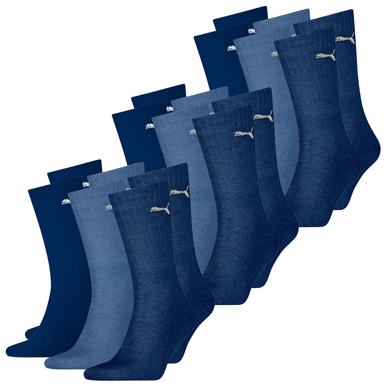 Puma Unisex Herren Damen Socken SPORT CREW LIGHTWEIGHT - 6er 9er 12er Multipack