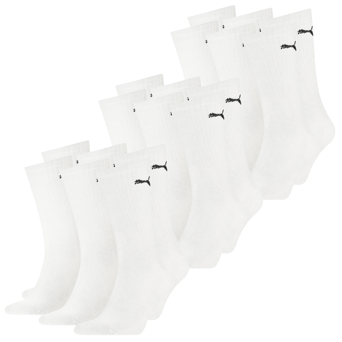 Puma Unisex Herren Damen Socken SPORT CREW LIGHTWEIGHT - 6er 9er 12er Multipack