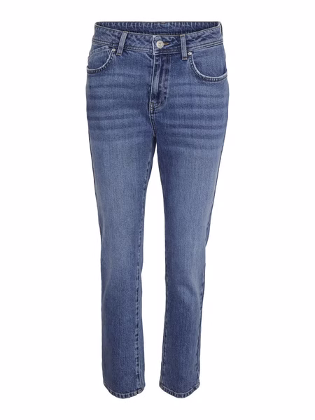 Noisy May Damen Jeans NMOLIVIA NW SLIM STRAIGHT Blau - Medium Blue Denim Noisy May Damen Jeans NMOLIVIA NW SLIM STRAIGHT Blau - Medium Blue Denim