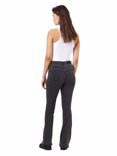 Noisy May Damen Jeans NMSALLIE HW FLARE VI069DG - Flare Fit - Grau - Dark Grey Noisy May Damen Jeans NMSALLIE HW FLARE VI069DG - Flare Fit - Grau - Dark Grey