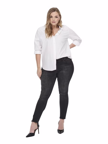 Carmakoma by Only Damen Jeans CARWILLY REG SKINNY ANK JEANS - Skinny Fit - Schwarz - Black - Plus Size Carmakoma by Only Damen Jeans CARWILLY REG SKINNY ANK JEANS - Skinny Fit - Schwarz - Black - Plus Size