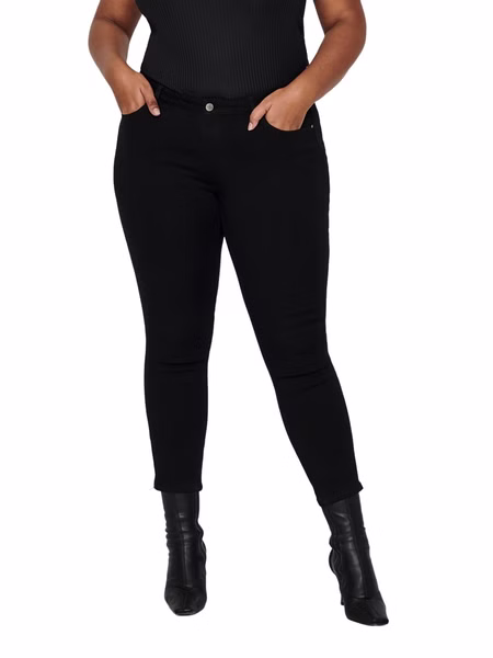 Carmakoma by Only Damen Jeans CARKARLA REG SK ANKLE ZIP - Skinny Fit - Schwarz - Black - Plus Size Carmakoma by Only Damen Jeans CARKARLA REG SK ANKLE ZIP - Skinny Fit - Schwarz - Black - Plus Size