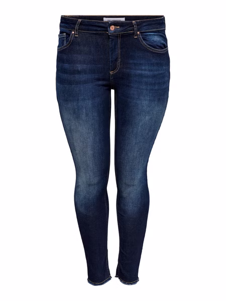 Carmakoma by Only Damen Jeans CARWILLY LIFE REG SK ANK - Skinny Fit - Blau - Dark Blue Denim - Plus Size Carmakoma by Only Damen Jeans CARWILLY LIFE REG SK ANK - Skinny Fit - Blau - Dark Blue Denim - Plus Size
