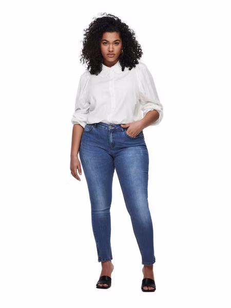 Carmakoma by Only Damen Jeans CARKARLA REG SK ANKLE - Skinny Fit - Blau - Medium Blue Denim - Plus Size Carmakoma by Only Damen Jeans CARKARLA REG SK ANKLE - Skinny Fit - Blau - Medium Blue Denim - Plus Size