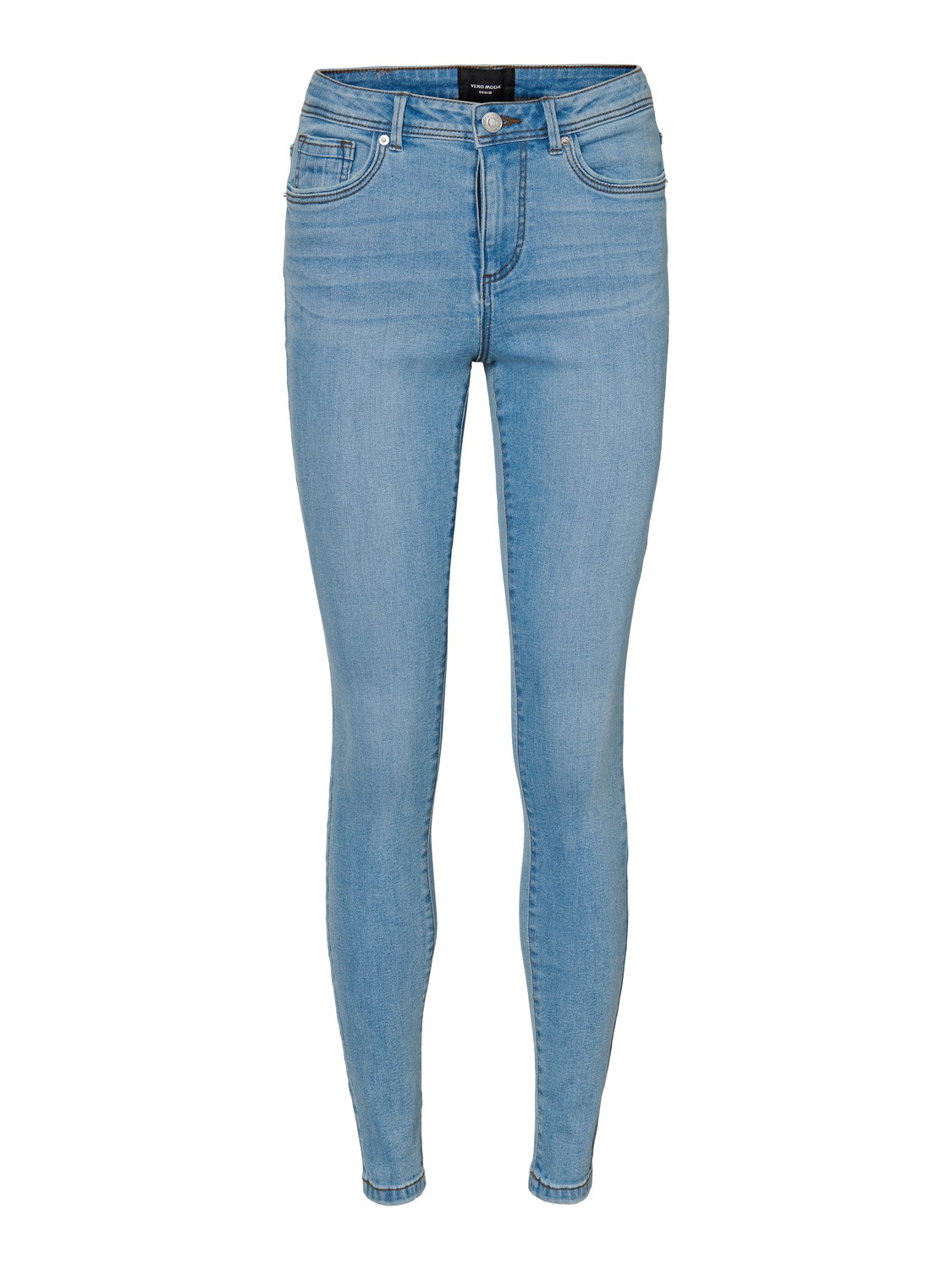 Vero Moda Damen Jeans VMTANYA - Skinny Fit - Blau - Light Blue Denim