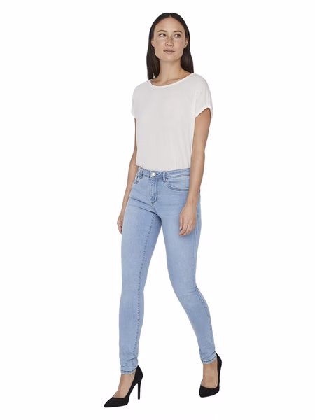 Vero Moda Damen Jeans VMTANYA - Skinny Fit - Blau - Light Blue Denim Vero Moda Damen Jeans VMTANYA - Skinny Fit - Blau - Light Blue Denim