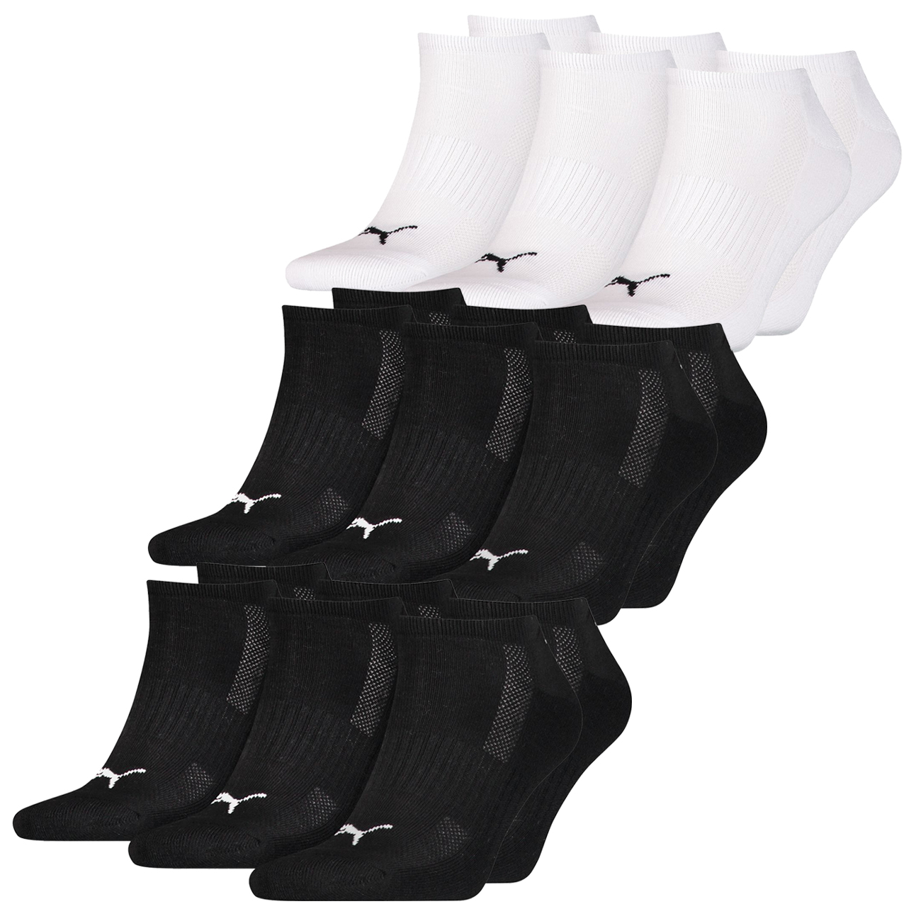 Puma Unisex Herren Damen Sneaker Socken CUSHIONED 6er 9er 12er Multipack