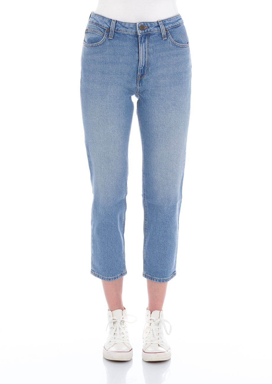Lee Damen 3/4 Jeans Carol - Straight Fit - Blau - Mid Soho