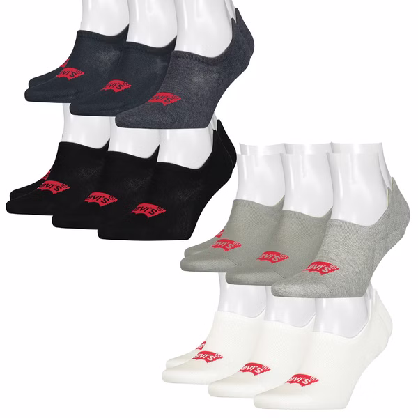 Footies - LEVIS FOOTIE HIGH RISE BATWING LOGO 6er 9er 12er Multipack Footies - LEVIS FOOTIE HIGH RISE BATWING LOGO 6er 9er 12er Multipack