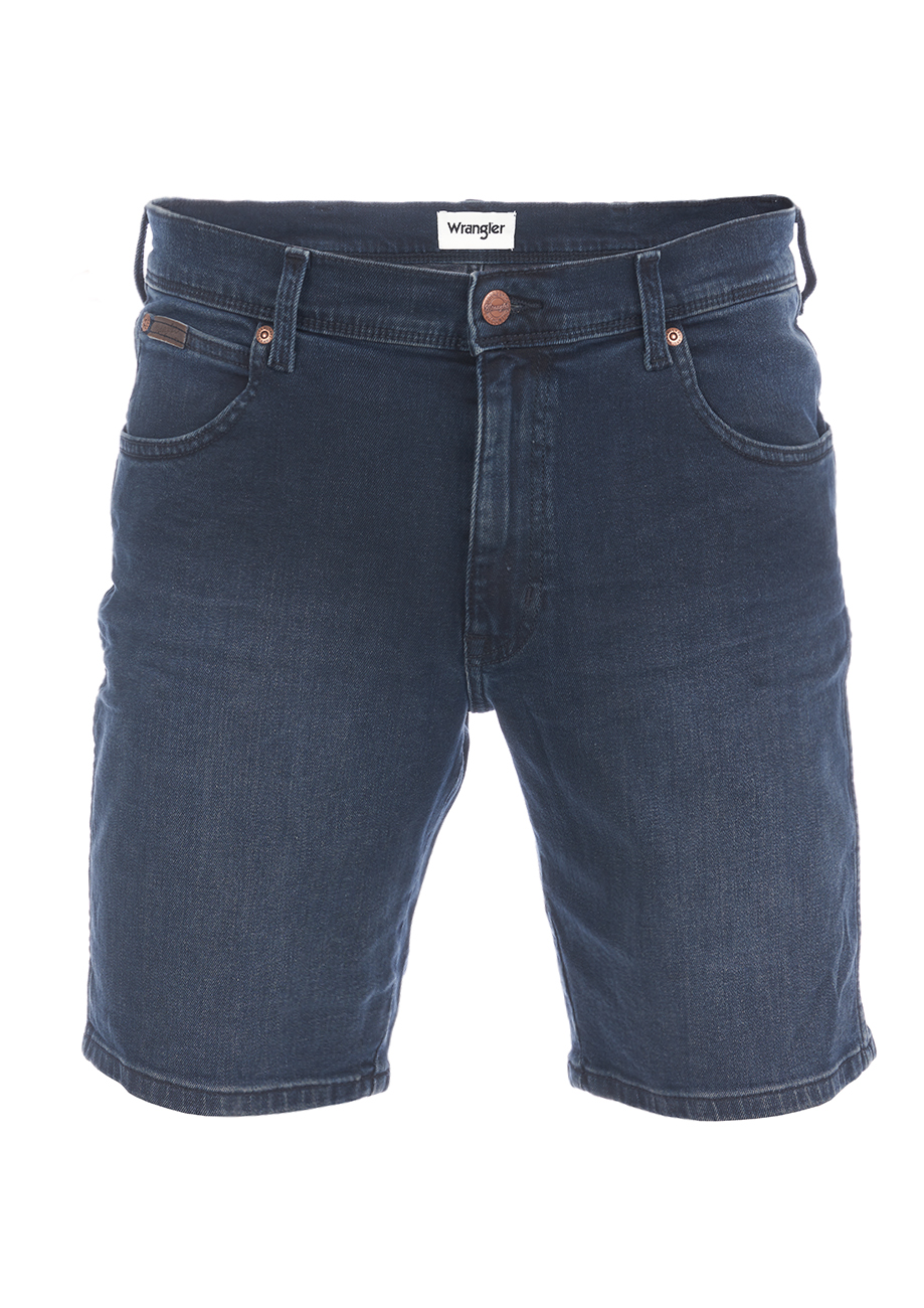 Wrangler Herren Jeans Short Texas kurze Stretch Hose Regular Fit - Blau Schwarz