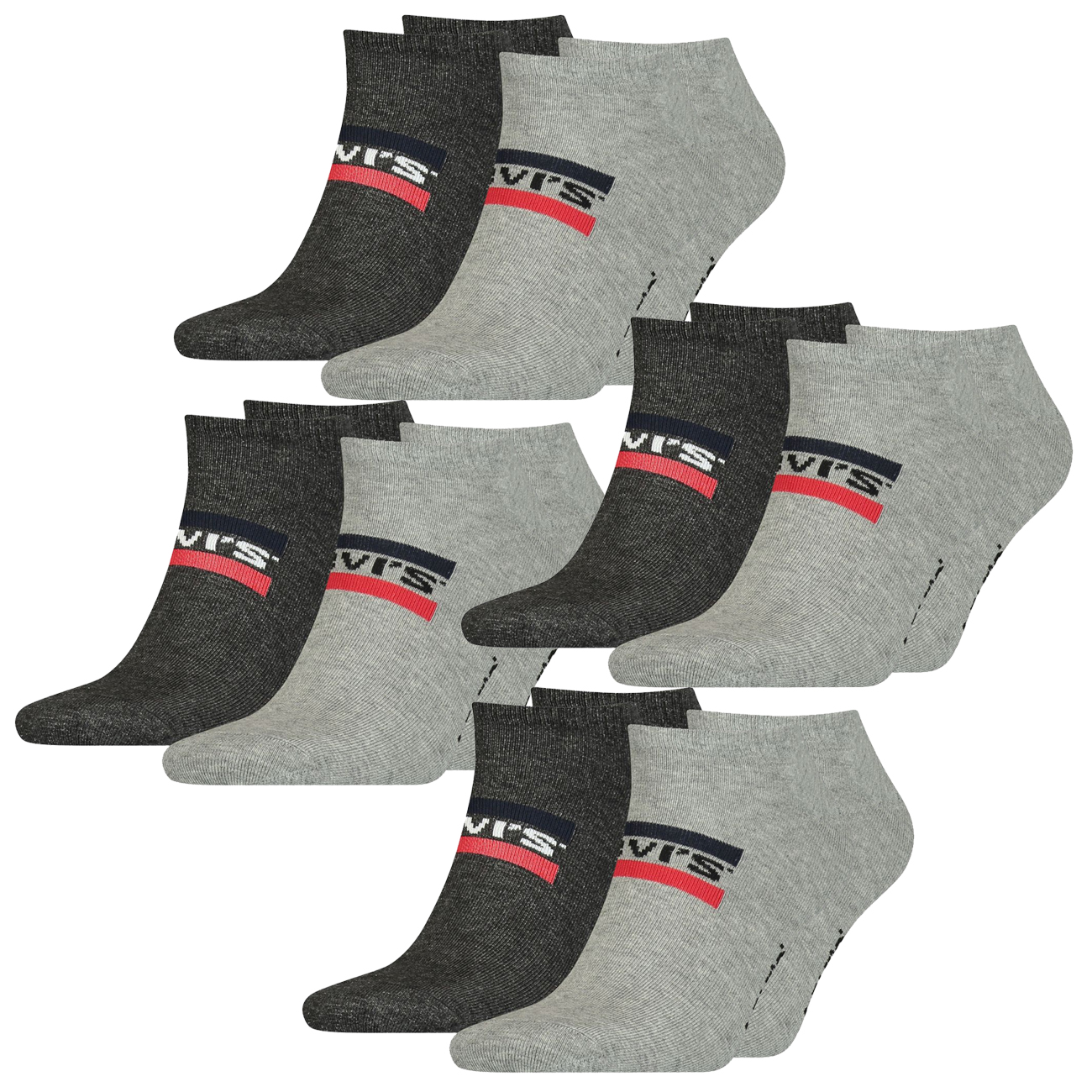 Levis Unisex Sneaker Sportsocken Low Cut Sportswear Logo 4er 6er 8er Multipack