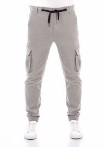 riverso Cargohose Herren Stretch Slim Fit RIVHannoGrau