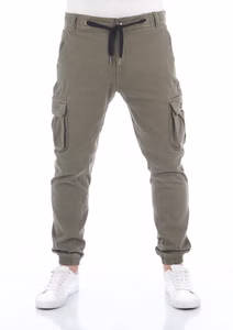 riverso Cargohose Herren Stretch Slim Fit RIVHannoOliv