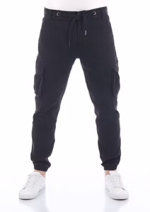 riverso Cargohose Herren Stretch Slim Fit RIVHannoSchwarz