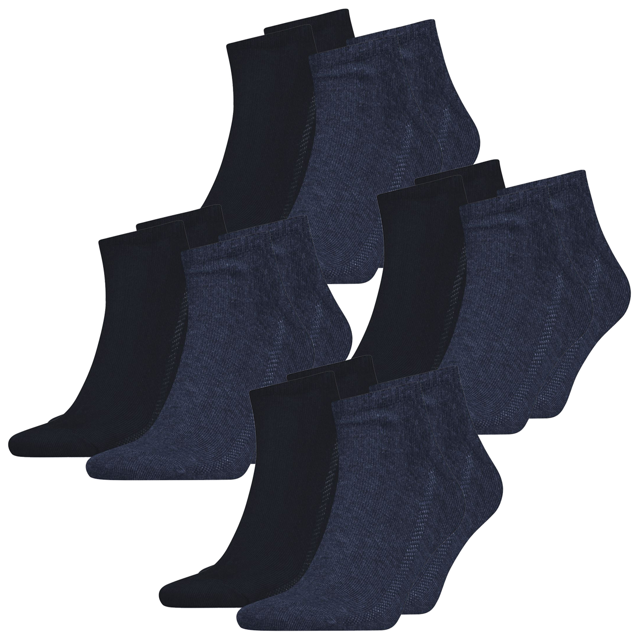 Levis Unisex Quarter Sportsocken 168SF Mid Cut 4er 6er 8er Multipack