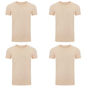 riverso Herren Basic T-Shirt RIVMatteo Regular Fit 4er PackOrange